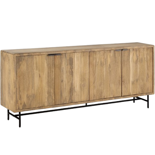 Buffet 4 Portes En Bois De Manguier 190 Cm - Sanja