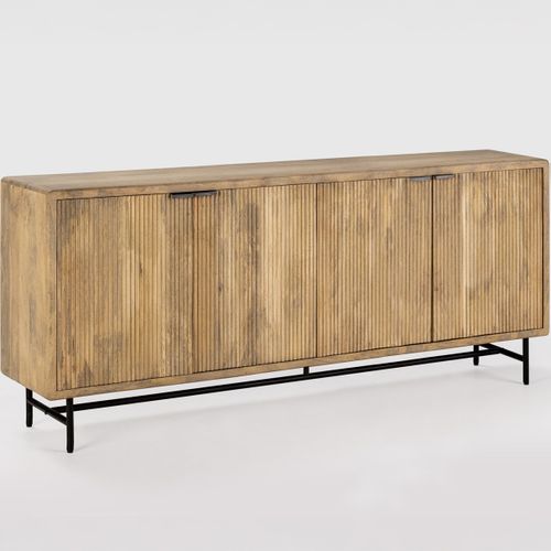 Buffet 4 Portes En Bois De Manguier 190 Cm - Sanja