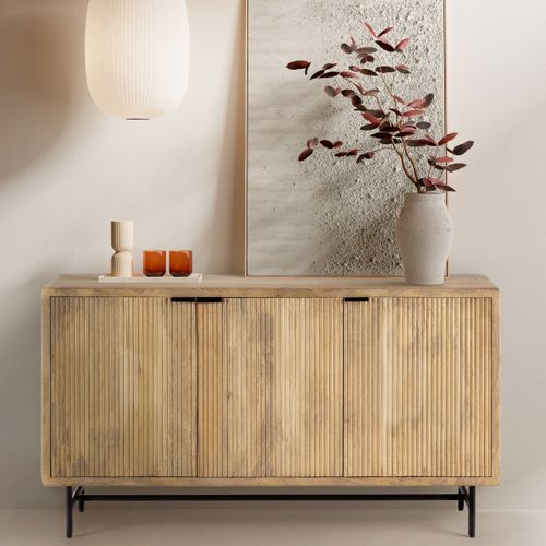 Buffet 3 Portes En Bois De Manguier 150 Cm - Sanja
