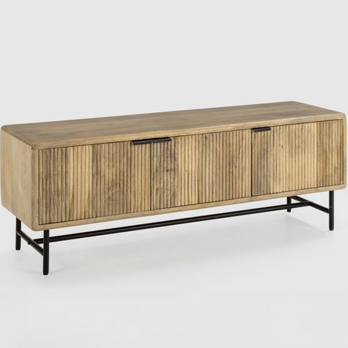 Meuble TV 4 Portes En Bois De Manguier 145 Cm - Sanja