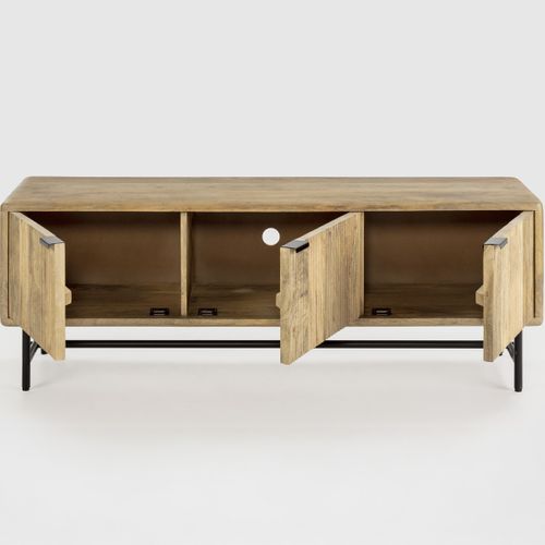 Meuble TV 4 Portes En Bois De Manguier 145 Cm - Sanja