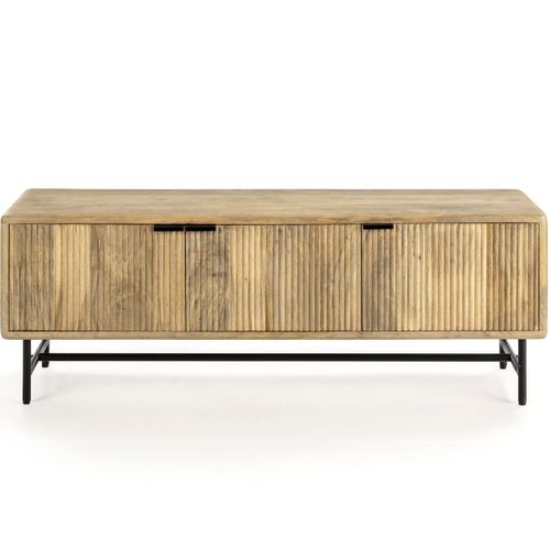 Meuble TV 4 Portes En Bois De Manguier 145 Cm - Sanja