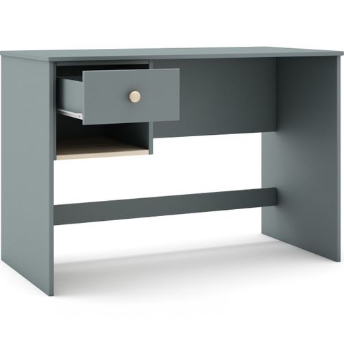 Bureau Enfant 1 Tiroir En Bois Vert Kaki 110 Cm Elise