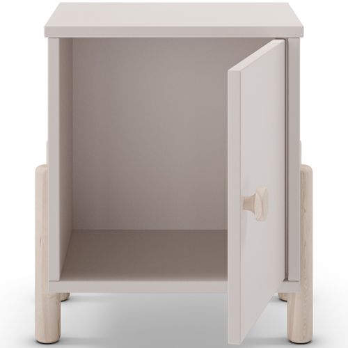 Table De Chevet Enfant 1 Porte En Bois Beige - Bastien