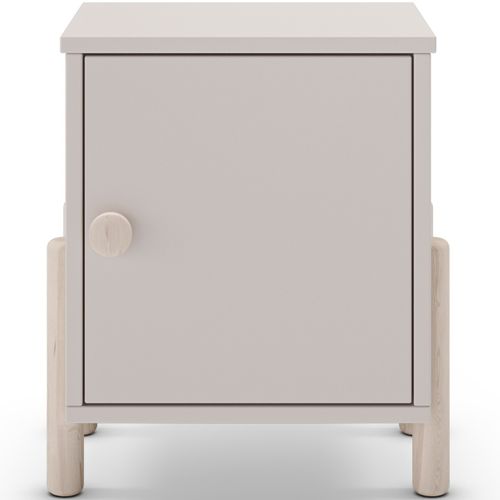 Table De Chevet Enfant 1 Porte En Bois Beige - Bastien