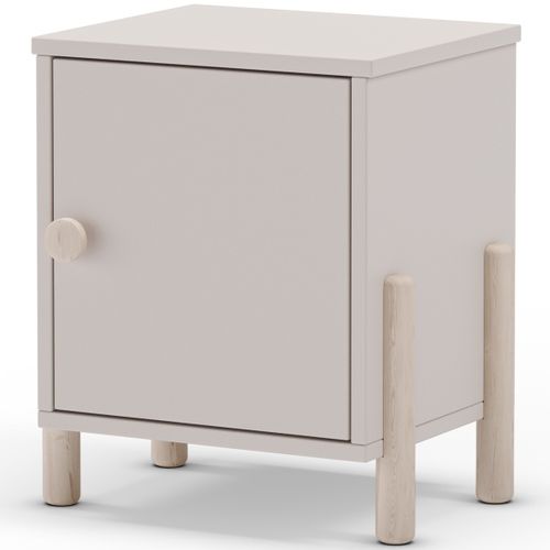 Table De Chevet Enfant 1 Porte En Bois Beige - Bastien