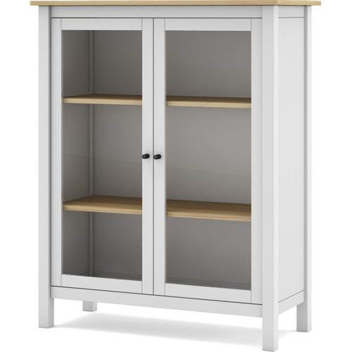 Vaisselier 2 Portes En Bois Massif Blanc 110 Cm - Macha