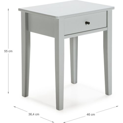 Table De Chevet 1 Tiroir En Bois Gris Clair - Stan