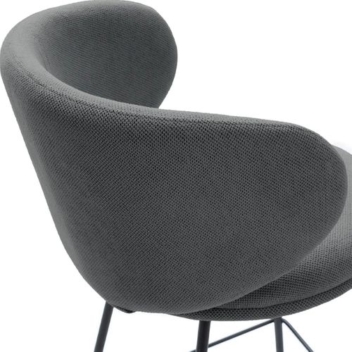 Lot De 2 Tabourets De Bar En Tissu Gris Foncé - Cocoon