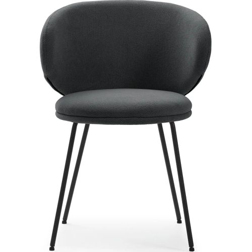 Lot De 2 Chaises En Tissu Gris Foncé - Cocoon