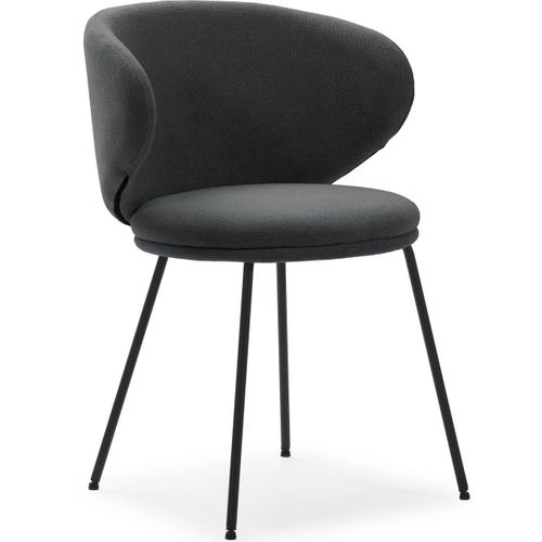 Lot De 2 Chaises En Tissu Gris Foncé - Cocoon