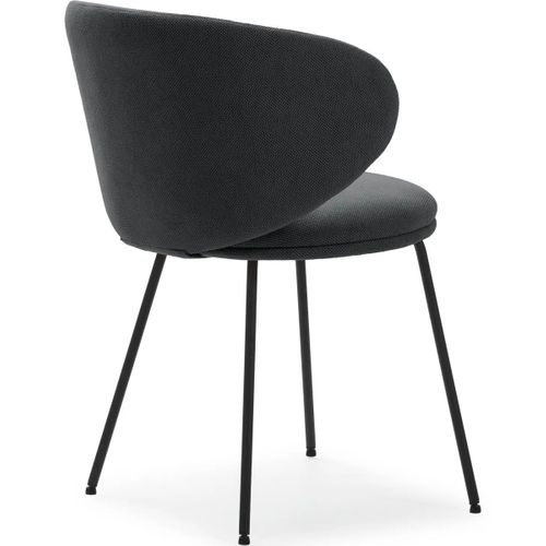 Lot De 2 Chaises En Tissu Gris Foncé - Cocoon