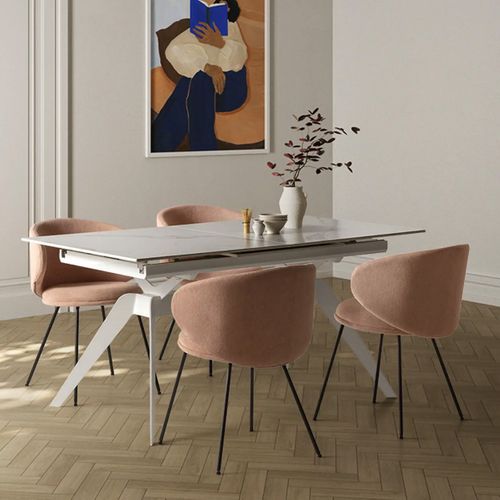 Lot De 2 Chaises En Tissu Rose Pâle - Cocoon