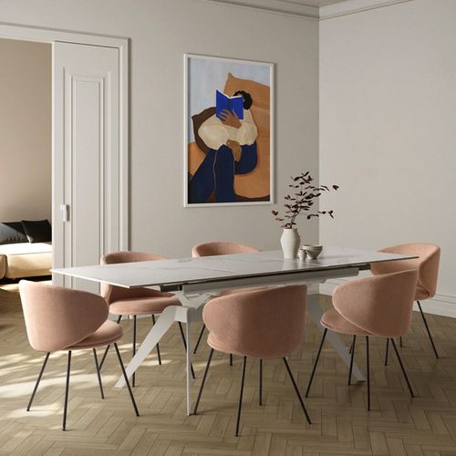 Lot De 2 Chaises En Tissu Rose Pâle - Cocoon