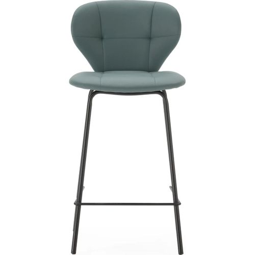 Lot De 2 Tabourets De Bar En Tissu Vert - Svea