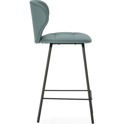 Lot De 2 Tabourets De Bar En Tissu Vert - Svea