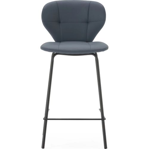 Lot De 2 Tabourets De Bar En Tissu Gris Foncé - Svea