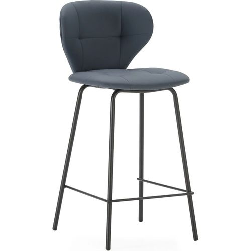 Lot De 2 Tabourets De Bar En Tissu Gris Foncé - Svea