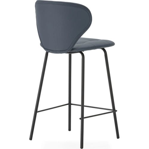 Lot De 2 Tabourets De Bar En Tissu Gris Foncé - Svea