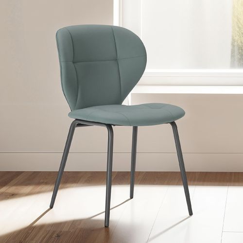Lot De 2 Chaises En Tissu Vert - Svea