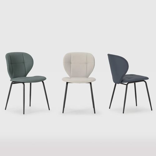 Lot De 2 Chaises En Tissu Vert - Svea