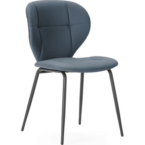 Lot De 2 Chaises En Tissu Gris Foncé - Svea