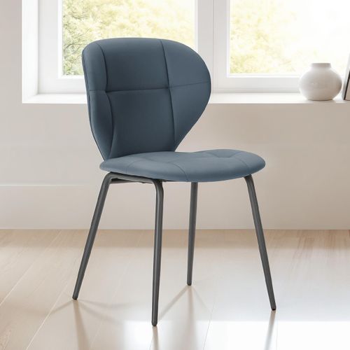 Lot De 2 Chaises En Tissu Gris Foncé - Svea