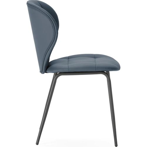 Lot De 2 Chaises En Tissu Gris Foncé - Svea