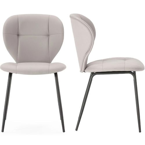 Lot De 2 Chaises En Tissu Beige - Svea