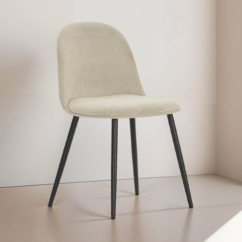 Lot De 4 Chaises En Tissu Beige - Haven