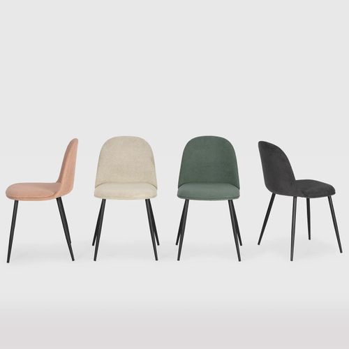 Lot De 4 Chaises En Tissu Beige - Haven