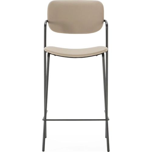 Lot De 2 Tabourets De Bar En Simili Taupe - Skandi