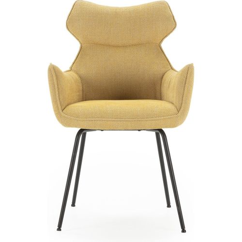 Lot De 2 Fauteuils De Table En Tissu Jaune Moutarde - Iconic