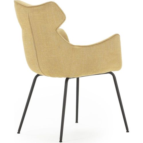 Lot De 2 Fauteuils De Table En Tissu Jaune Moutarde - Iconic
