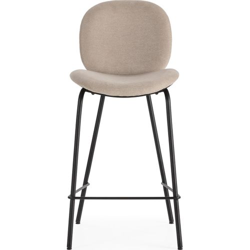 Lot De 2 Tabourets De Bar En Tissu Beige - Boreal