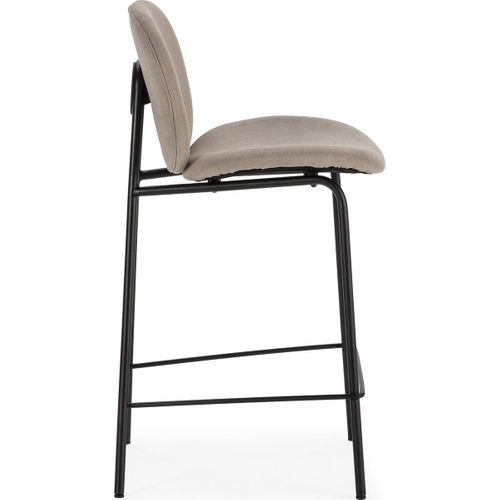 Lot De 2 Tabourets De Bar En Tissu Beige - Boreal