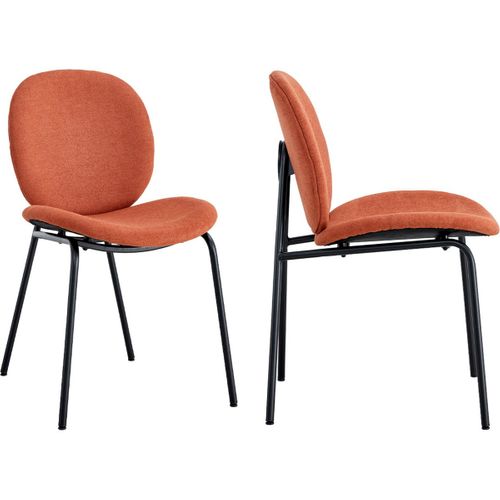 Lot De 2 Chaises En Tissu Rouille - Boreal