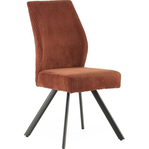 Lot De 2 Chaises Velours Côtelé Rouille - Lagom