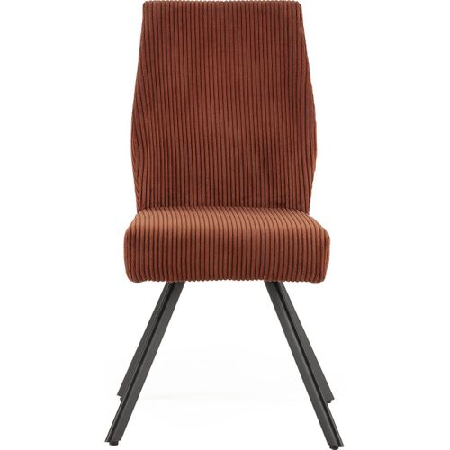 Lot De 2 Chaises Velours Côtelé Rouille - Lagom