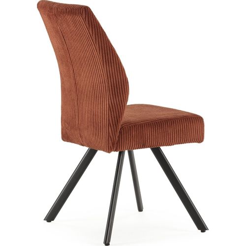 Lot De 2 Chaises Velours Côtelé Rouille - Lagom