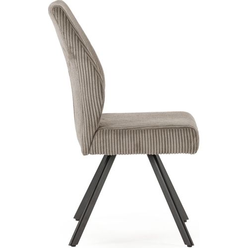 Lot De 2 Chaises Velours Côtelé Gris Clair - Lagom