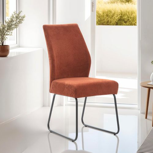 Lot De 4 Chaises En Velours Côtelé Rouille - Stuga