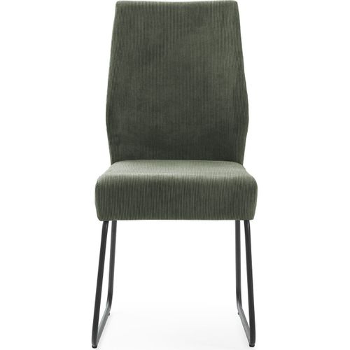 Lot De 4 Chaises En Velours Côtelé Vert - Stuga