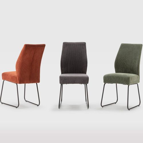 Lot De 4 Chaises En Velours Côtelé Vert - Stuga