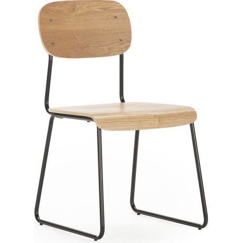 Lot De 2 Chaises Effet Bois - Eken