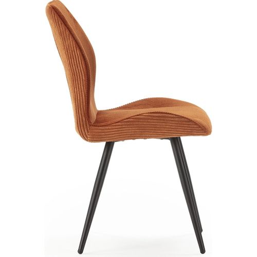 Lot De 2 Chaises En Velours Côtelé Rouille - Lykke