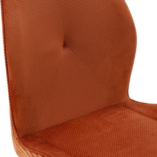 Lot De 2 Chaises En Velours Côtelé Rouille - Lykke