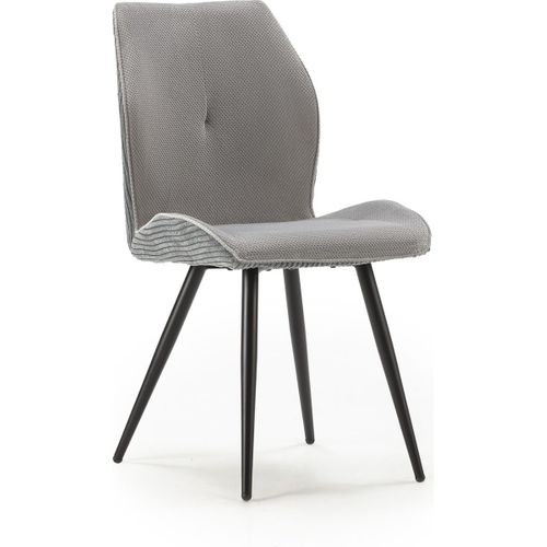 Lot De 2 Chaises En Velours Côtelé Gris - Lykke