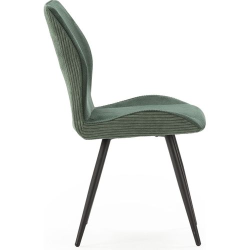Lot De 2 Chaises En Velours Côtelé Vert - Lykke