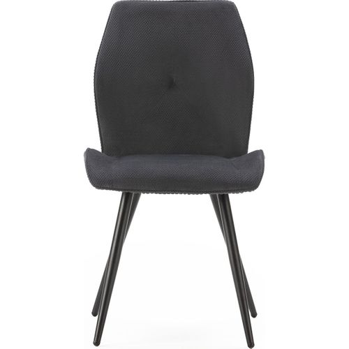Lot De 2 Chaises En Velours Côtelé Noir - Lykke